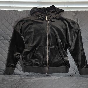 Felina Black Zip Front Hoodie
